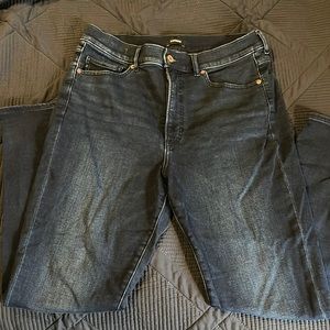 Express High Waisted Dark Wash Supersoft Skinny Jeans 12R